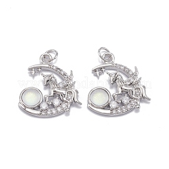 Pendentifs en verre de zircon cubique clair en laiton&nbsp;ZIRC-C024-07P