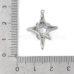 Pendenti in zirconi cubici trasparenti in micro pavè di ottone&nbsp;KK-Z078-30P