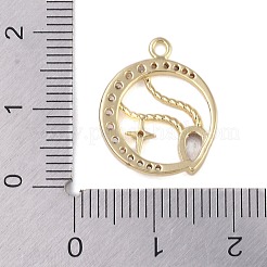 Messing micro pave klare zirkonia anhänger&nbsp;FIND-B077-02G-11