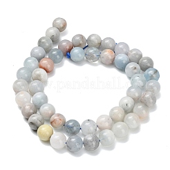 Natürliche Aquamarin Perlen Stränge&nbsp;G-F591-29B-8mm