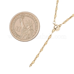 2 mm verstellbare Lariat-Halsketten aus strukturiertem&nbsp;NJEW-JN05858