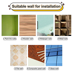 Adesivi murali a specchio&nbsp;DIY-WH0282-22B