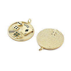 Pendenti in ottone con zirconi cubici e smalto&nbsp;KK-Q006-18G