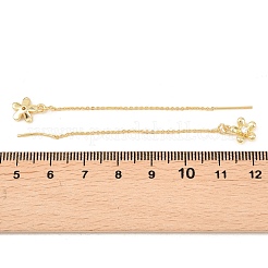 Ohrhänger aus Messing mit Mikropavé-Fassung und klaren Zirkonia&nbsp;EJEW-H182-10G
