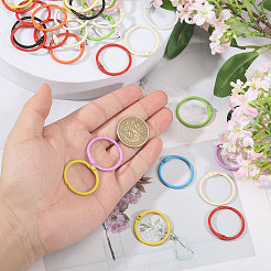 150 stücke 10 farben backen farbe eisen loseblatt buchbinder klapp ringe&nbsp;AJEW-CA0005-36