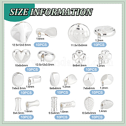 100 Stück 10 Stile Legierungsperle&nbsp;FIND-BC0004-58