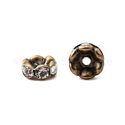 Messing Strass Zwischen perlen&nbsp;X-RB-A014-L8mm-01AB-NF
