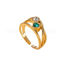 Manschettenringe aus Edelstahl 304 mit Zirkonia-Pavé&nbsp;WG5D0C5-03
