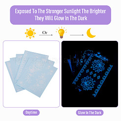6 foglio di adesivi per tatuaggi in carta luminosa&nbsp;STIC-TAC0001-007B