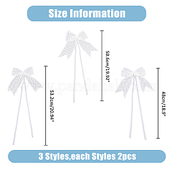 6 Stück 3 Stile Polyester-Spitzenvorhang-Raffhalter&nbsp;FIND-FH0009-64A
