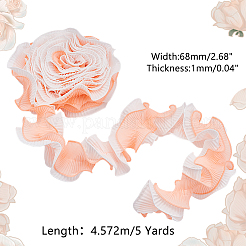 Bordure en dentelle plissée en mousseline de soie et organza&nbsp;DIY-WH0892-01A