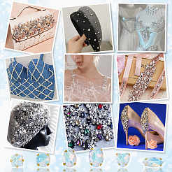 106 Stück 6 Stil Strass zum Aufnähen&nbsp;FIND-OC0004-09G