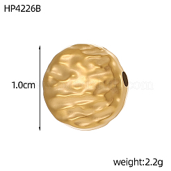 Perline in acciaio inossidabile 304 testurizzate&nbsp;STAS-OY012-13G