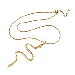 Collana con ciondolo a serpente in acciaio inossidabile 304&nbsp;NJEW-K307-01G