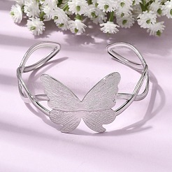 Braccialetti a farfalla in acciaio inossidabile 304 per le donne&nbsp;BJEW-A155-01P