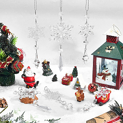 Décorations suspendues en acrylique en forme de flocon de neige&nbsp;HJEW-SP0001-04C