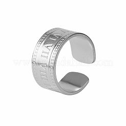 Anillos abiertos de acero inoxidable 304 con números romanos&nbsp;FC5135-2