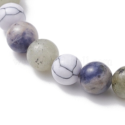 Pulseras para mujer con cuentas de howlita sintética&nbsp;BJEW-JB12829