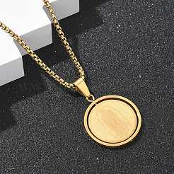 201 collane con ciondolo in acciaio inossidabile&nbsp;NJEW-Z058-01G