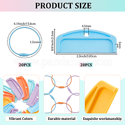 1 porta carte rettangolare in plastica&nbsp;AJEW-JOY0002-024