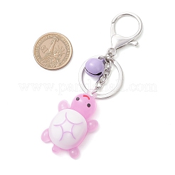 4 porte-clés tortue lumineuse en PVC et cloche en fer peint&nbsp;KEYC-JKC01340