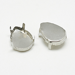 Montures à griffes cousues en acier inoxydable 201 anti-ternissement&nbsp;STAS-T032-02-7x10mm