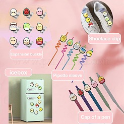 40 Stück 20 Stile niedliche PVC-Kunststoff-Cabochons&nbsp;KY-CJ0001-66