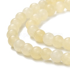 Chapelets de perles en jade topaze naturelle&nbsp;G-P454-01A-01