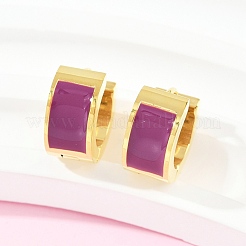 Orecchini a cerchio in acciaio inossidabile smaltato 304&nbsp;EJEW-K268-20G-03