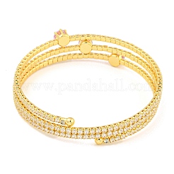 Bracelets en laiton plaqué en rack&nbsp;BJEW-B110-01G-03