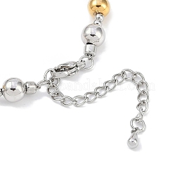 Braccialetti di perline in zirconia cubica micro pavé in ottone placcato a cremagliera&nbsp;BJEW-P341-02P