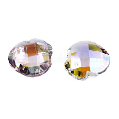 72 Stück galvanisierte transparente Glasanhänger&nbsp;EGLA-N006-073