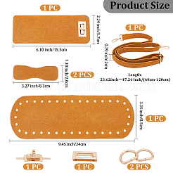 1 Tasche DIY Rohling oval Kunstleder Mehrzweck Crossbody/Schultertasche Herstellungs-Sets&nbsp;DIY-CL0001-20