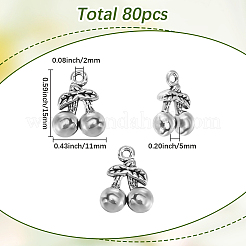 80 pièces pendentifs en alliage de style tibétain&nbsp;FIND-SC0014-56AS