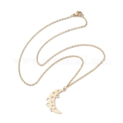 Colliers avec pendentifs creux en acier inoxydable 304&nbsp;NJEW-JN04815-01