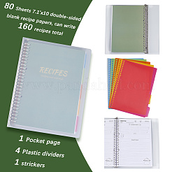 Libreta de recetas rectangular de plástico en blanco&nbsp;AJEW-WH20018-73C