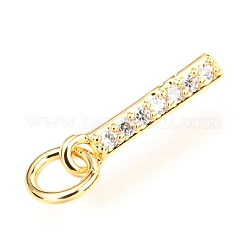 Breloques en laiton avec zircone cubique de micro pave&nbsp;ZIRC-O037-03G