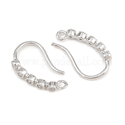Laiton strass boucle d'oreille crochets&nbsp;KK-C261-01A-P