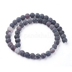 Fili di perline di agata naturale stagionato&nbsp;G-F628-01-A