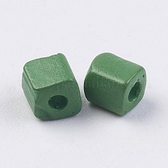 Würfel undurchsichtigen fäbige Glasperlen&nbsp;SEED-R026-A12