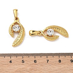 304 Edelstahl Kristall Strass Anhänger&nbsp;LS-STAS-C179-03B-G