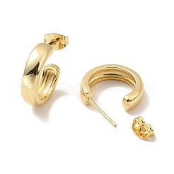 Aretes en forma de C de latón chapado en rejilla&nbsp;EJEW-M209-09G
