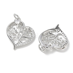 Colgantes de latón con circonitas cúbicas transparentes de Shegrace para el Día de San Valentín&nbsp;XGRQ3K059-558P