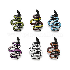 12 Stück Emaille-Anstecker in Schlangenform&nbsp;JEWB-A033-18EB