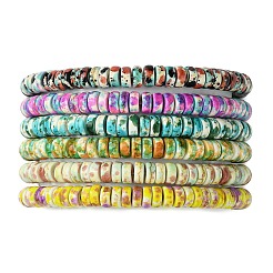 6 pz braccialetti elastici in perline turchesi sintetiche per donne e uomini&nbsp;BJEW-JB11408