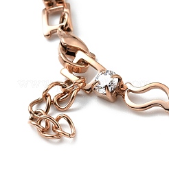 Pulsera de tenis con circonitas cúbicas de cristal&nbsp;BJEW-E108-03RG