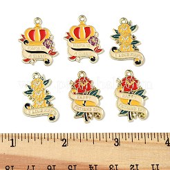 6 pendentif en alliage émaillé sur le thème de la fête des mères&nbsp;ENAM-FP0001-86