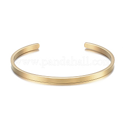 Ionenplattierung (IP) 304 Edelstahl-Manschettenarmbänder&nbsp;BJEW-K173-02G