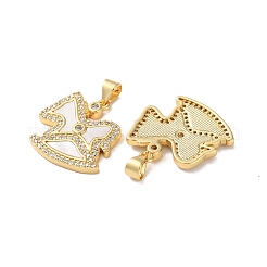 Ottone micro spianare pendenti zirconi&nbsp;KK-B083-04G