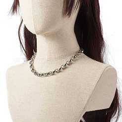 Collana con catena rolo in acciaio inossidabile 304 anti-ossidazione per uomo e donna&nbsp;NJEW-JN03651